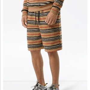 Burberry Men's Brown Icon Stripe Track Shorts